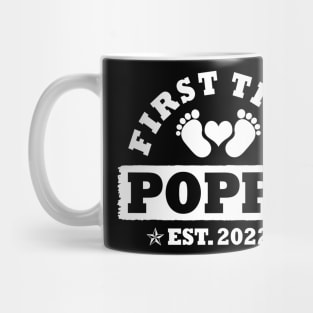 First Time Poppa Est 2022 Funny New Poppa Gift Mug